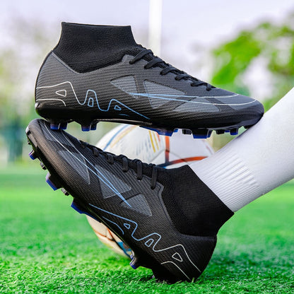 New Men High-top Football Boots Grass Cleats Non-Slip Soccer Shoes Futsal Sneakers High-quality Match Indoor Hot-selling Outdoor