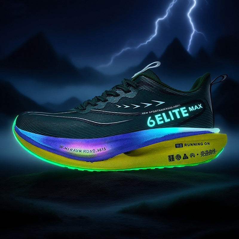 Men  Running Shoes Carbon Board Speciality Marathon Sports Breathable Lightweight Women's Comfortable Athletic Nonskid Sneakers