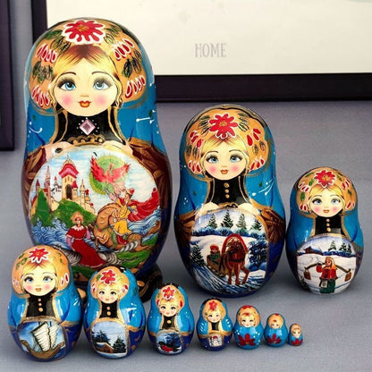 Matryoshka doll 10-Layer Craft Souvenir Special New Year's Gift Wooden Ornament