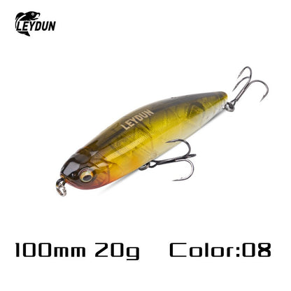 Iscas Artificiais Flutuantes LEYDUN Z-Claw Tipo Lápis 86mm 100mm 120mm Iscas Rígidas Topwater Stickbait de Superfície Boa Ação Wobblers para Robalos
