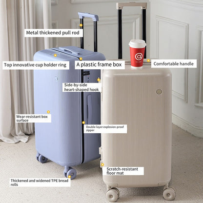 Plastic Frame Thickened Handle Luggage Large Capacity 24-inch Travel Bag 20-inch Checked Luggage Explosion-proof Password Suitca