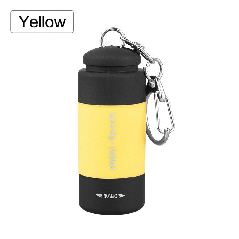 USB Rechargeable LED Multifunctional Strong Light Pocket Keychain Flashlight Waterproof Outdoor Hiking Camping Mini Flashlight