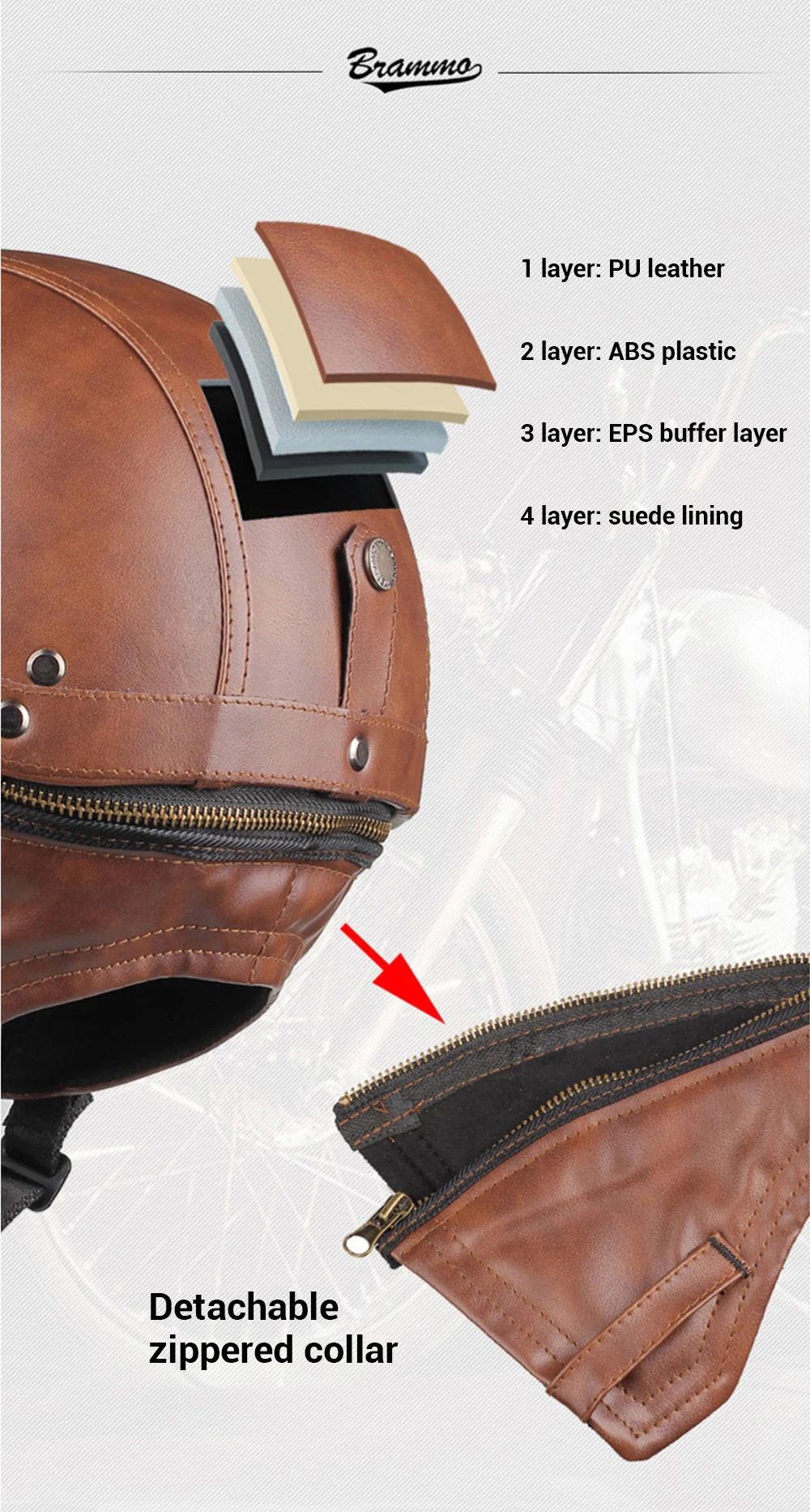 Retro Motorcycle Helmet PU Leather Moto Helmets Men Women Half Helmet HD Lens Casco Four Seasons Riding Scooter Capacetes
