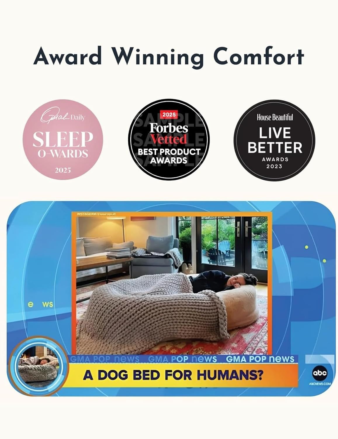 Cama de Cachorro Humana para Adultos e Crianças - Saco de Feijão de Espuma de Memória, Lavável na Máquina, Cama Confortável para Soneca no Chão