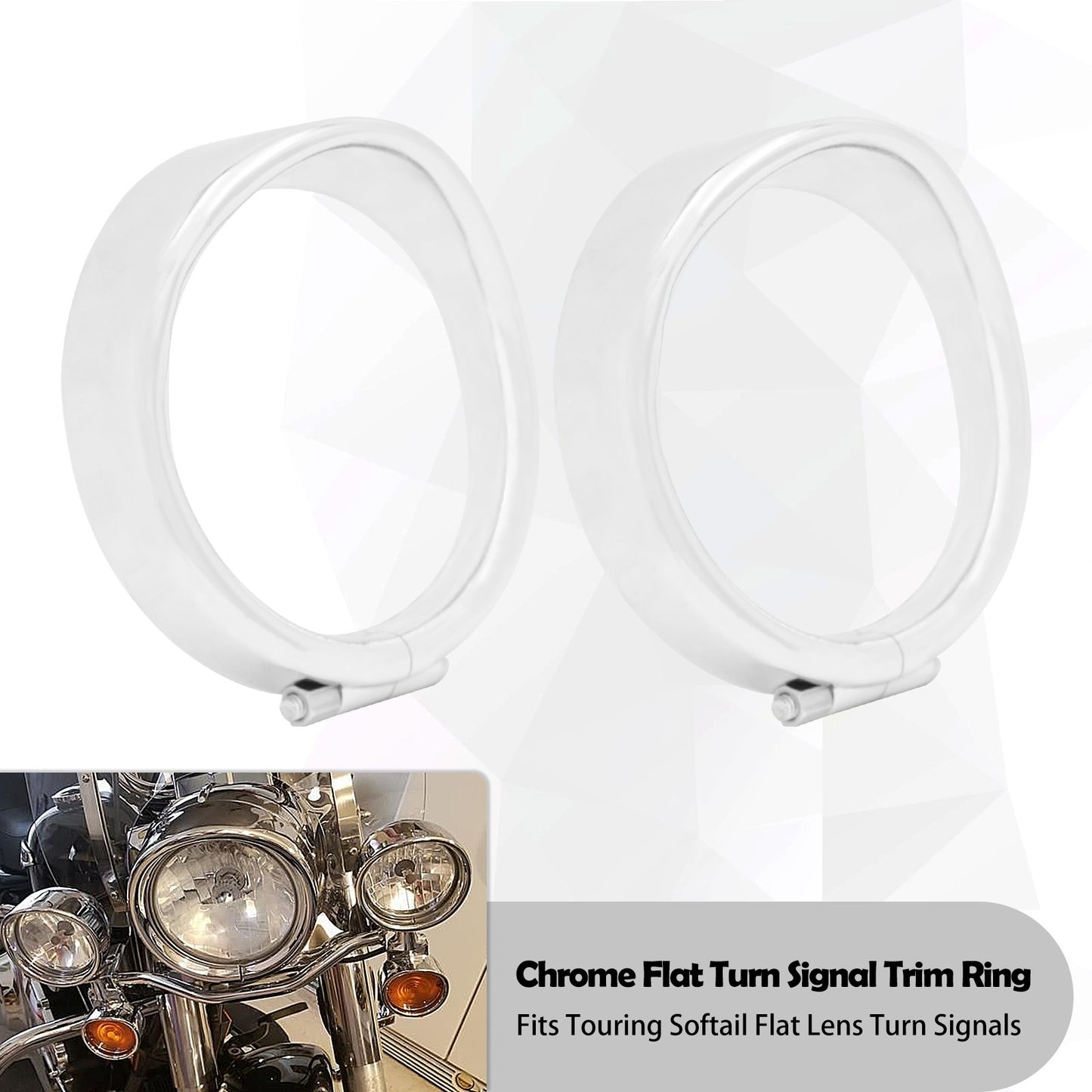 Anel de Acabamento do Farol de 7'' para Motocicleta + Capa de Luz de Neblina de 4.5'' + Anel de Acabamento do Pisca Estilo Visor para Harley Touring Road King Softail