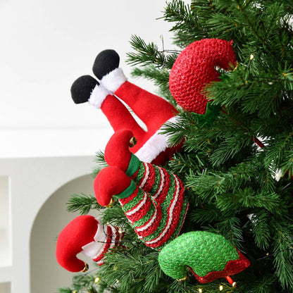 1PC Elf Hat Cuttle Decorated Striped Pants Cuttle Christmas Tree Christmas Elf Stick Christmas Gift Holiday Atmosphere Dress Up