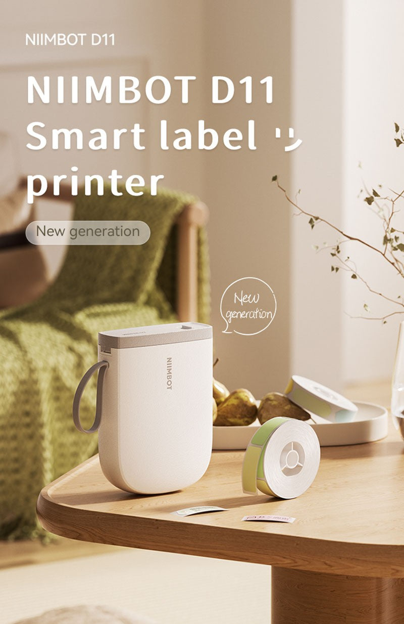 Mini Impressora de Etiquetas Portátil NIIMBOT D11 Nova Versão 300DPI Bluetooth Sem Fio Máquina de Etiquetas Impressora de Adesivos para Cozinha e Crachás