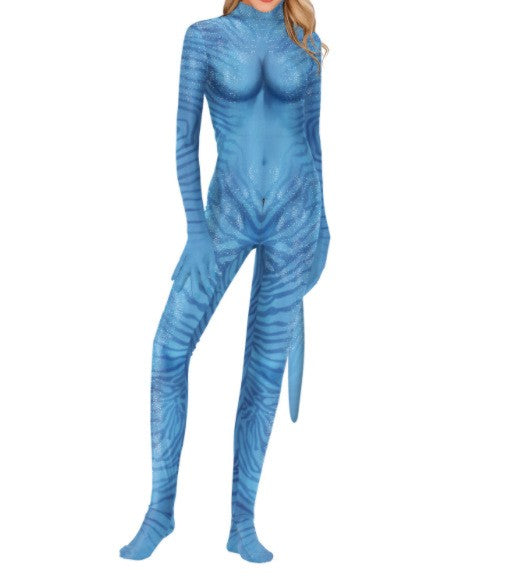 Avatar The Way of Water Cosplay Costume Tail Bodysuit Alien Halloween Birthday Theme Party Role Playing Outfit Adult Women Men