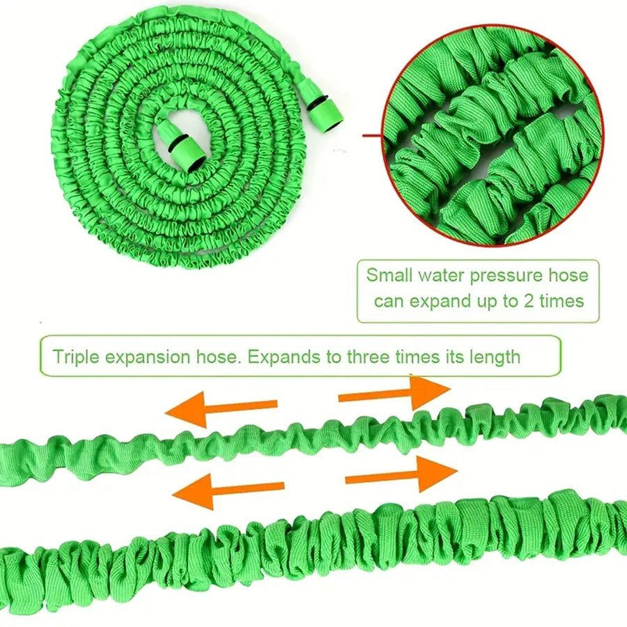 25FT-200FT Expandable Magic Hose Lightweight Design Durable Materials 7 Water Spraying Functions Gun Home Garden Watering Tools