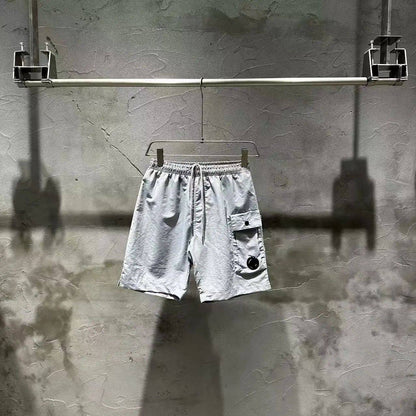 New CP Summer Youth Casual Sports Loose Beach Pants Nylon Shorts Quick drying 5-point Pants Trendy Brand Men's Fashion