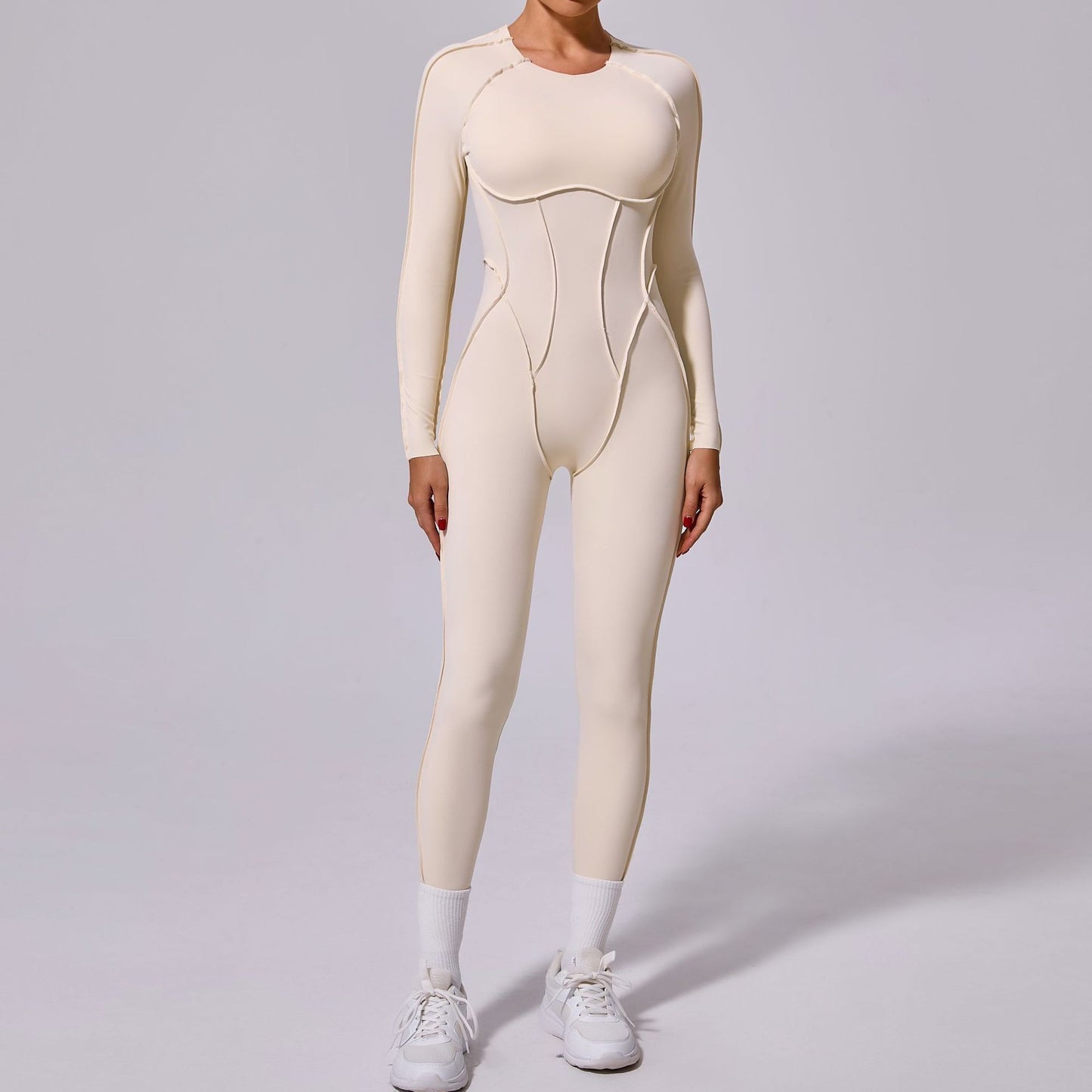 One-piece Yoga Jumpsuit Women Long Sleeved Set Quick Drying Yoga suit Gym Training Suit  Sportswear Bodysuits Women Fitness Set