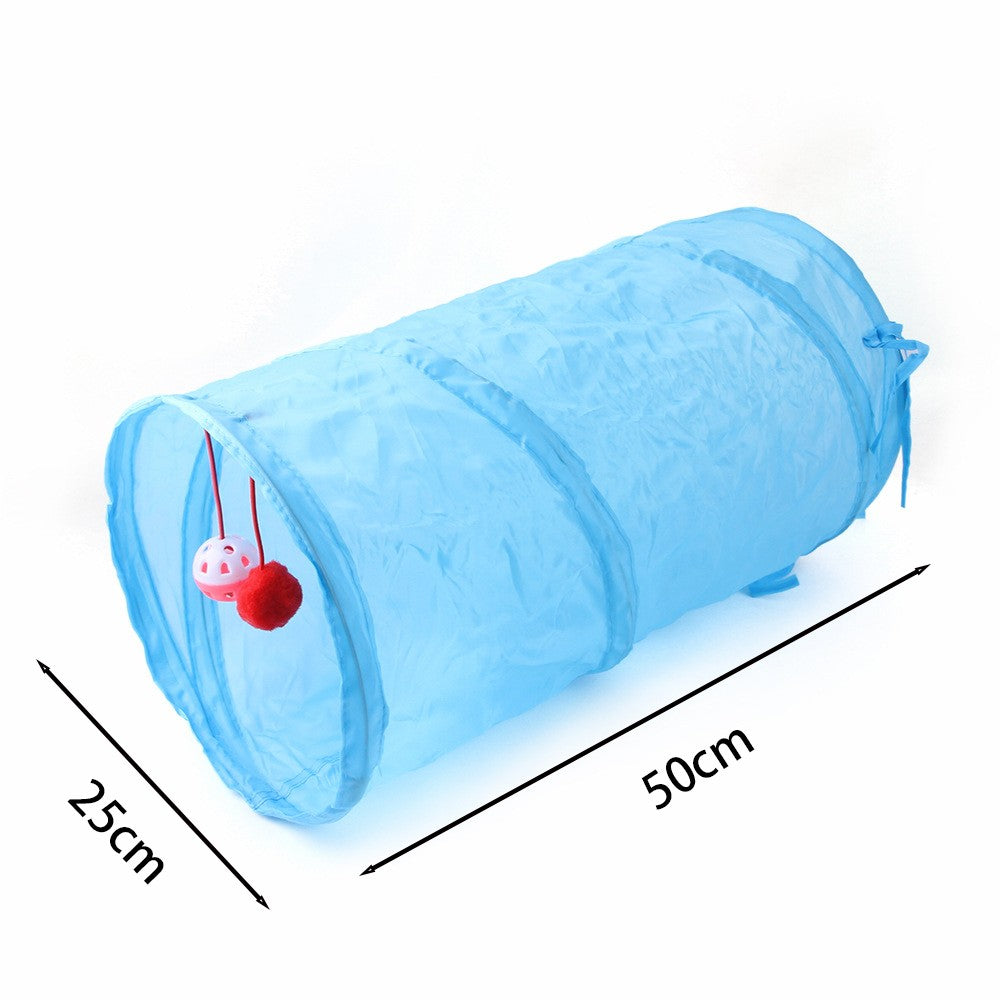 Túnel para Gatos Dobrável Túnel para Gatos Suprimentos para Animais de Estimação Brinquedo de Gato de Passar Túnel de Brincar Barril Perfurado Respirável para Papel de Barulho Interno