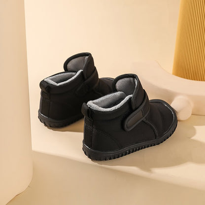 Unisex Kids Winter Outdoor Waterproof Fashion Short Snow Boots Boys and Girls Warm Cotton Comfortable Walking Shoes