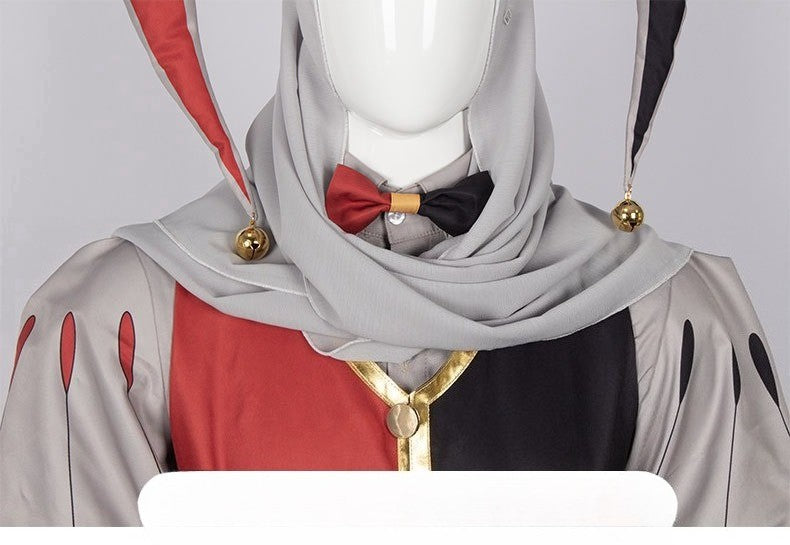 Kingdom of Marionettes Jestyn Cosplay Costume Gothic Jester Uniform Halloween Party Roleplay Outfit With Hat Mask