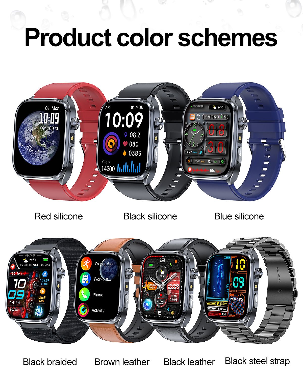 2025 Novo Smartwatch Masculino AI Diagosis ECG Saúde Pressão Arterial Lipídio Ácido Úrico AI-GPT Respostas Inteligentes Saúde Smartwatch Para Homens