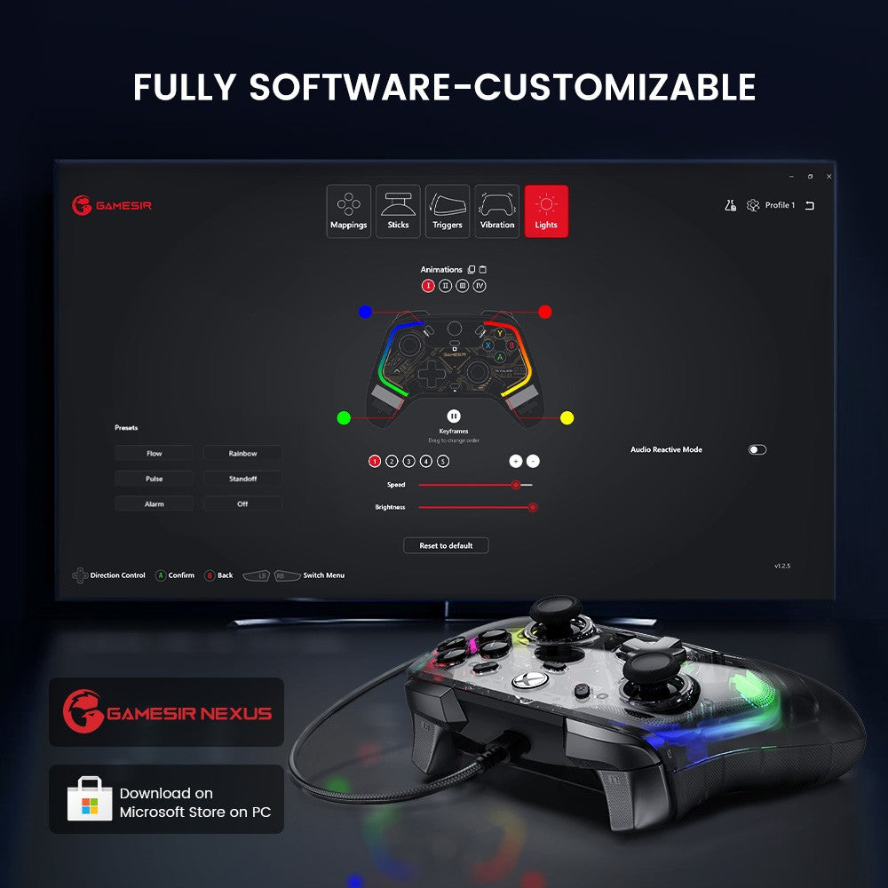 GameSir Kaleid Xbox Gaming Controller Wired Gamepad for Xbox Series X, Xbox Series S, Xbox One, with Hall Effect Joystick