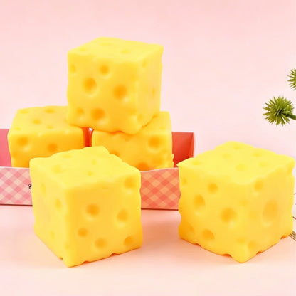 1/3/5Pcs 5cm Cheese Squeeze Toy Fidget Stress Relief Squishy Cube Toy, Slow Rebound, Decompression Toy for Kids Adults Gift