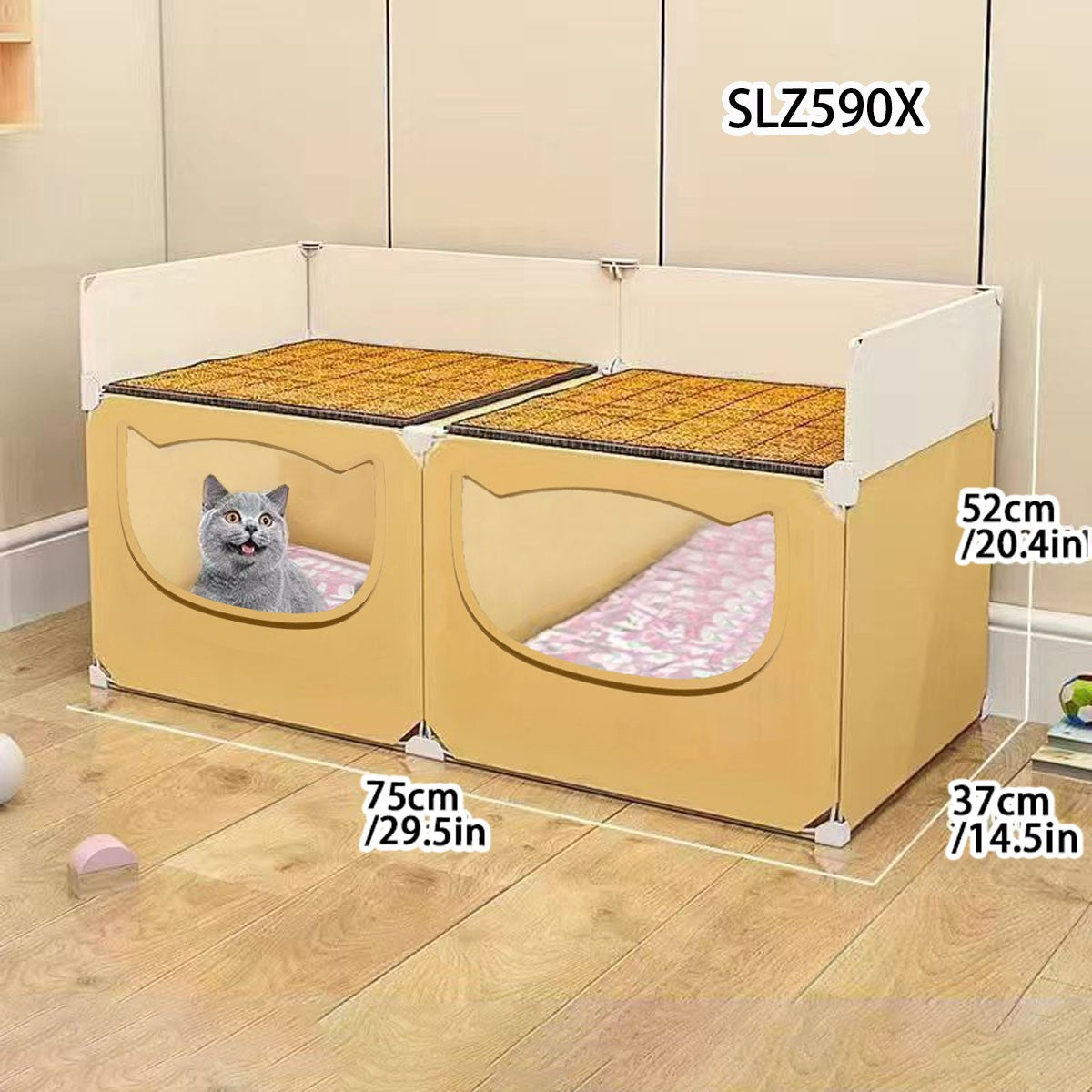 Gaiola para Gatos, Ninho de Gatos, Casa Integrada, Universal para Quatro Estações, Ninho de Gatos, Pequena Vila, Multiandares