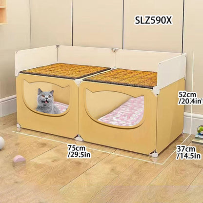 Gaiola para Gatos, Ninho de Gatos, Casa Integrada, Universal para Quatro Estações, Ninho de Gatos, Pequena Vila, Multiandares