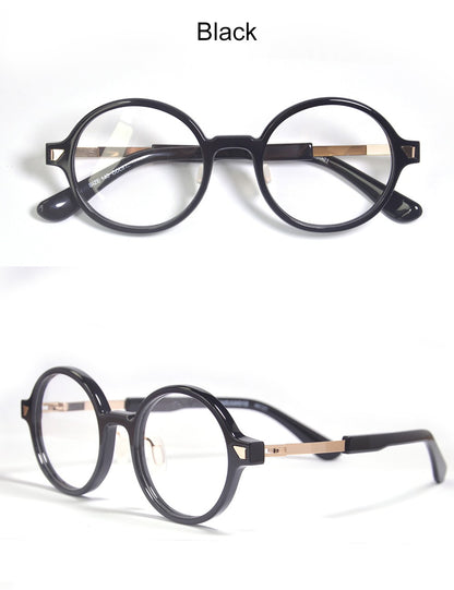 Óculos de Grau de Acetato Redondos Grandes da Moda para Mulheres Óculos Redondos de Tamanho Grande para Homens Design Alemão Flexível com Grau