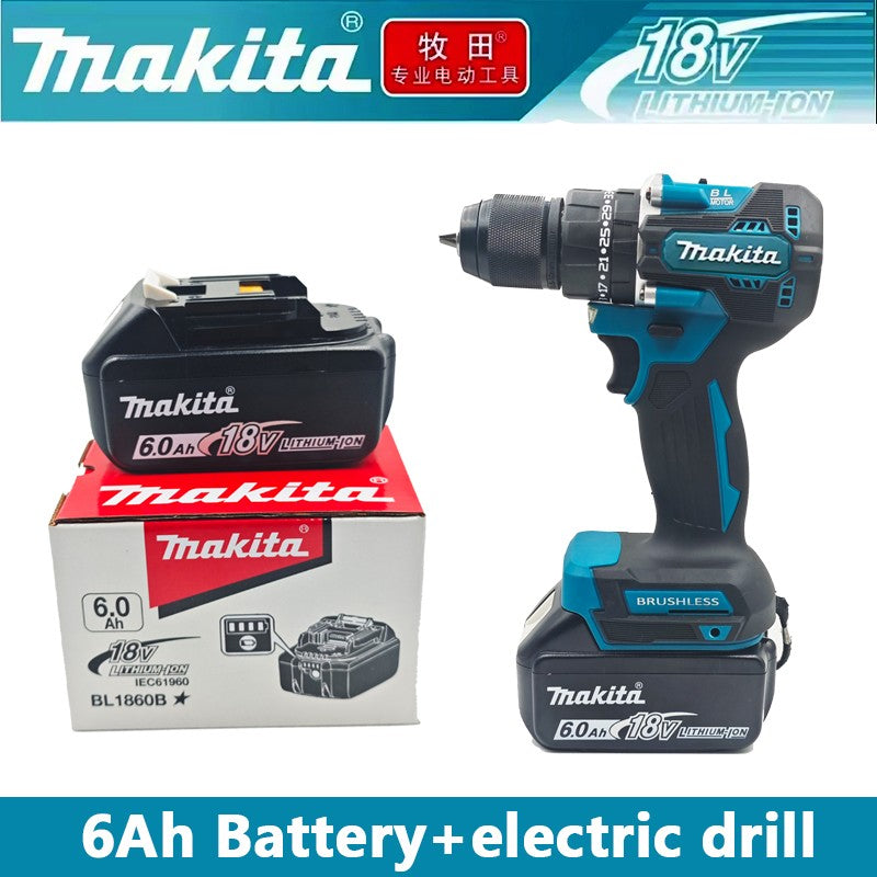 Furadeira de impacto recarregável Makita DDF487 10mm sem escovas 18V lítio, para uso doméstico, parafusadeira elétrica de alto torque DDF487