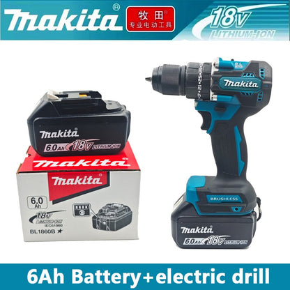 Furadeira de impacto recarregável Makita DDF487 10mm sem escovas 18V lítio, para uso doméstico, parafusadeira elétrica de alto torque DDF487