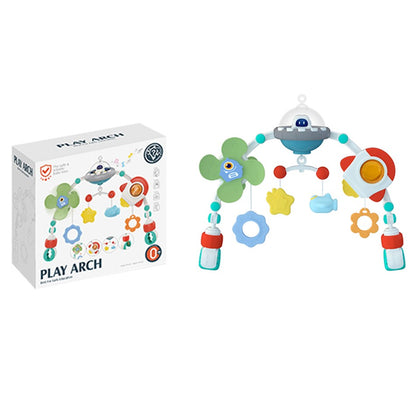 Baby Stroller Arch Toys Crib Music Rotating Bouncers Toys Fine Motor Skills Sensory Development Arch Car Seat Toys for New Born