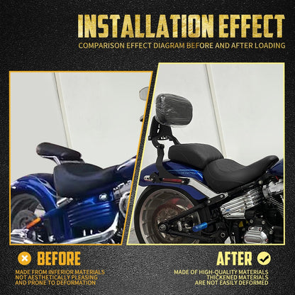 Assento de Passageiro de Motorista de Moto 2 Lugares Preto/Azul/Branco/Vermelho Para Harley Softail Fat Boy FLFB FLFBS 18-Up Breakout FXBR 23-Up