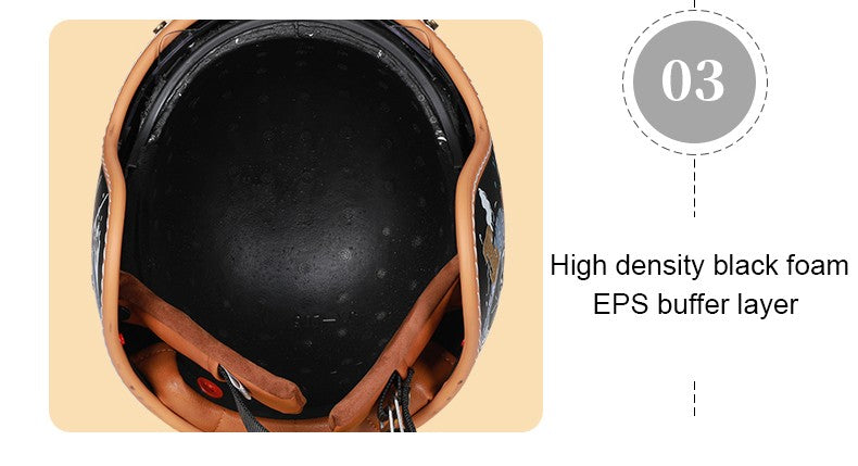 Capacetes Cyril para Motocicletas Acessórios 3/4 Abertos Leves Certificado DOT Segurança Retrô Cascos Moto Capacete