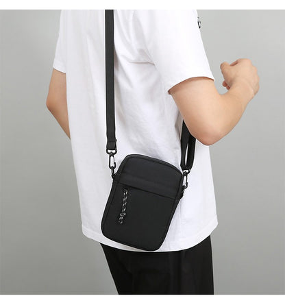 Simple Casual Mini Crossbody Bag Men's Nylon Small Shoulder Bag For Men Oxford Messenger Phone Side Sling Bag Husband Chest Pack