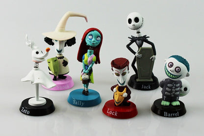 Coleção de Brinquedos 25º Aniversário: Boneco Articulado de Luxo Jack Skellington de O Estranho Mundo de Jack com Cabeças Intercambiáveis