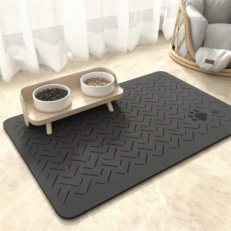 Tapete para Alimentação de Inverno - Jogo Americano Absorvente para Cães e Gatos com Parte Traseira Emborrachada Impermeável e Secagem Rápida