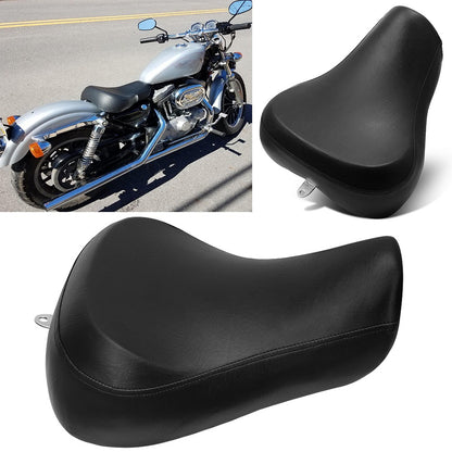Banco Solo Dianteiro Preto para Piloto de Moto Harley Sportster XL 883 1200 72 48 Custom 1983-2003
