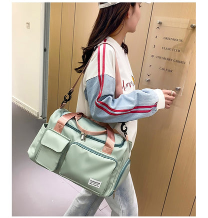 Womne's Travel Bags Handbags Gym Shoulder Bags Oxford Fitness Camping Trekking Bags Hiking Waterproof Outdoor Crossbody Bag