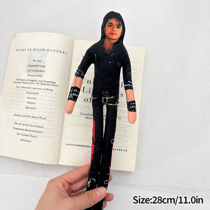 28cm Michael Jackson Action Doll Michael Jackson Cosplay Props Soft Stuffed Doll Abstract Joint Mobility Doll Collection Gift