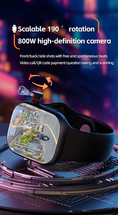 CD99 watch X 5G smartwatch 2.29inch AMOLED 5G LTE smart watch with 180 ° rotary camera GPS WiFi SIM card slot health monitoring