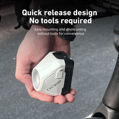 CYCLAMI Hanging Bike Headlight GoPro Ultra Bright Wireless Remote Front Lamp MTB Road High Brightness White CYC 1600 Lumen Light