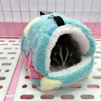 Ninho de Hamster Bolsa de Mel Esquilo Ramo de Flor Brilhante Porquinho-da-índia Porco-da-holanda Gato Longo Suprimentos de Aquecimento de Inverno para Animais de Estimação Gaiolas de Algodão