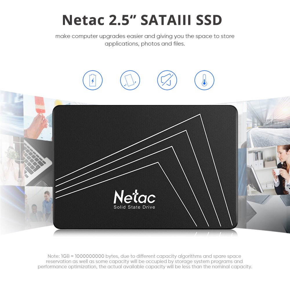 Netac SATAIII SSD 4tb 1tb 2tb HDD 2.5'' sata3.0 Disco SSD 512gb 256gb 128gb Unidade de Estado Sólido Interna para Laptop Desktop PC