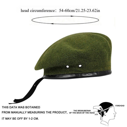 Large Size Wool  Military  Army Berets Hat for Big Head Unisex Men Women Devil Soldier Winter Warm Wide Beret Cap Painters Hats