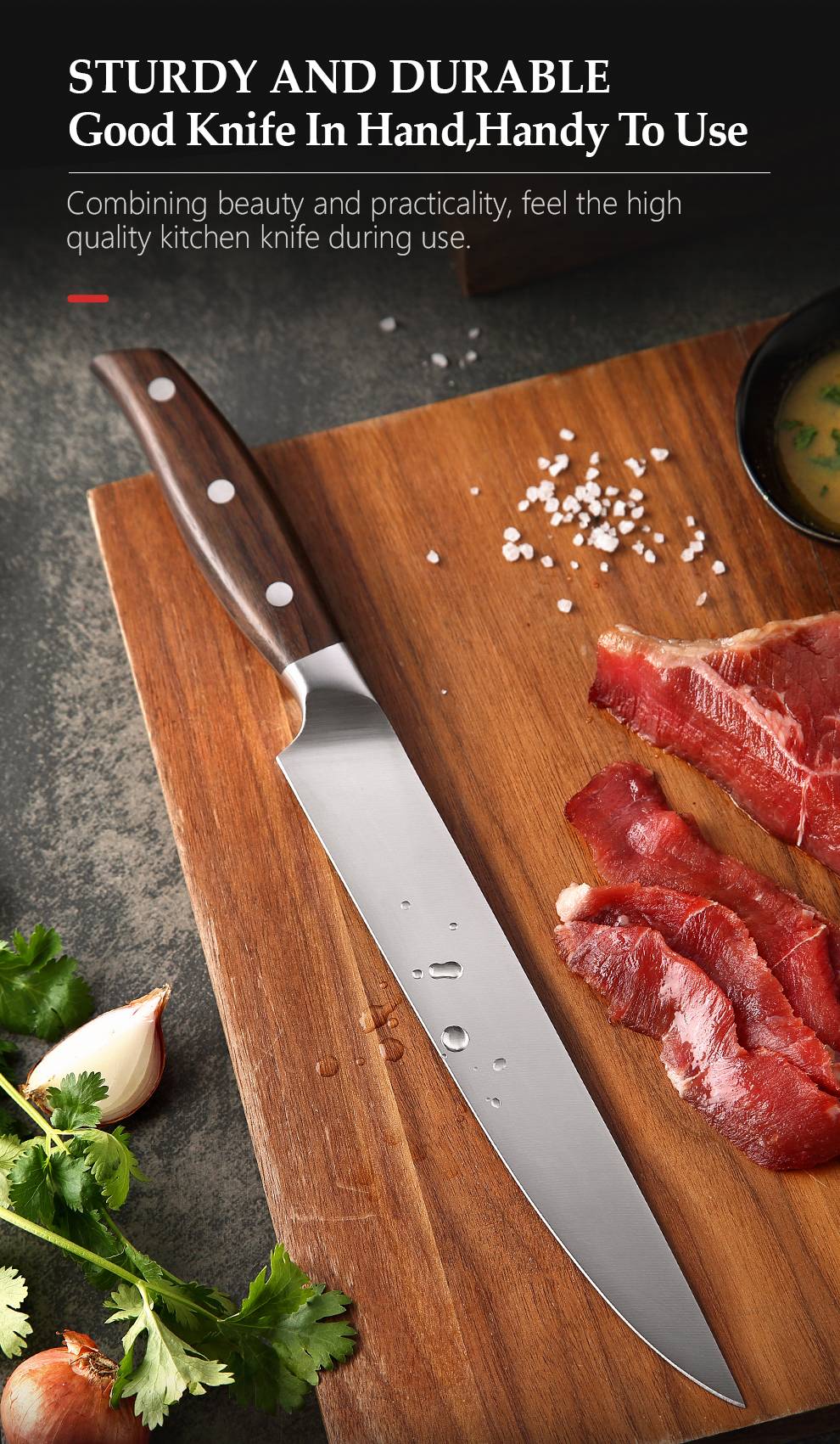 XINZUO 1PC/5PCS High Quality 3.5+5+8+8+8"  Paring Utility Cleaver Chef Knife Germany 1.4116 Stainless Steel Kitchen Knife Sets