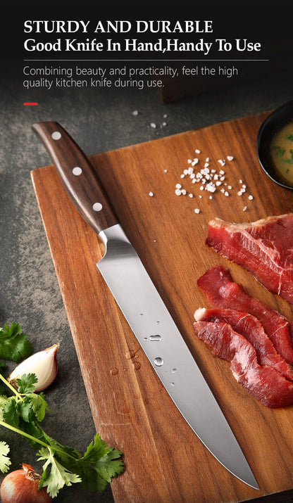 XINZUO 1PC/5PCS High Quality 3.5+5+8+8+8"  Paring Utility Cleaver Chef Knife Germany 1.4116 Stainless Steel Kitchen Knife Sets