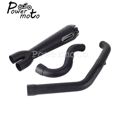 For Harley Softail Low Rider S ST EI Diablo Street Bob 2018-up 2-into-1 Motorcycle Complete Full System Exhaust Pipe Muffler