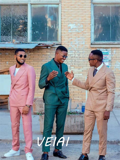 CustomizedRoyal Blue Groomsmen Groom Tuxedos Shawl Gold Lapel Men Suits 2 Pieces Wedding Bridegroom Suit Costume Homme( Jacket+P