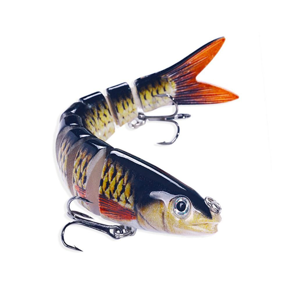 Iscas Artificiais Articuladas Wobblers para Pesca de Lúcio 13,4cm, Seções Múltiplas, Isca Rígida Artificial para Trolling, Ferramentas de Pesca de Carpa e Lúcio