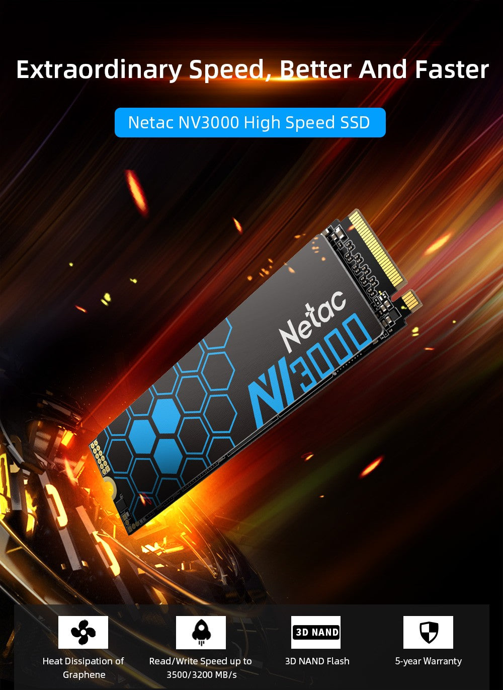 Netac SSD NVME M2 1TB 2TB SSD 250GB 500GB M2 Solid State Hard Disk Drive PCIe 3.0X4 with Heat Sink for Laptop Desktop