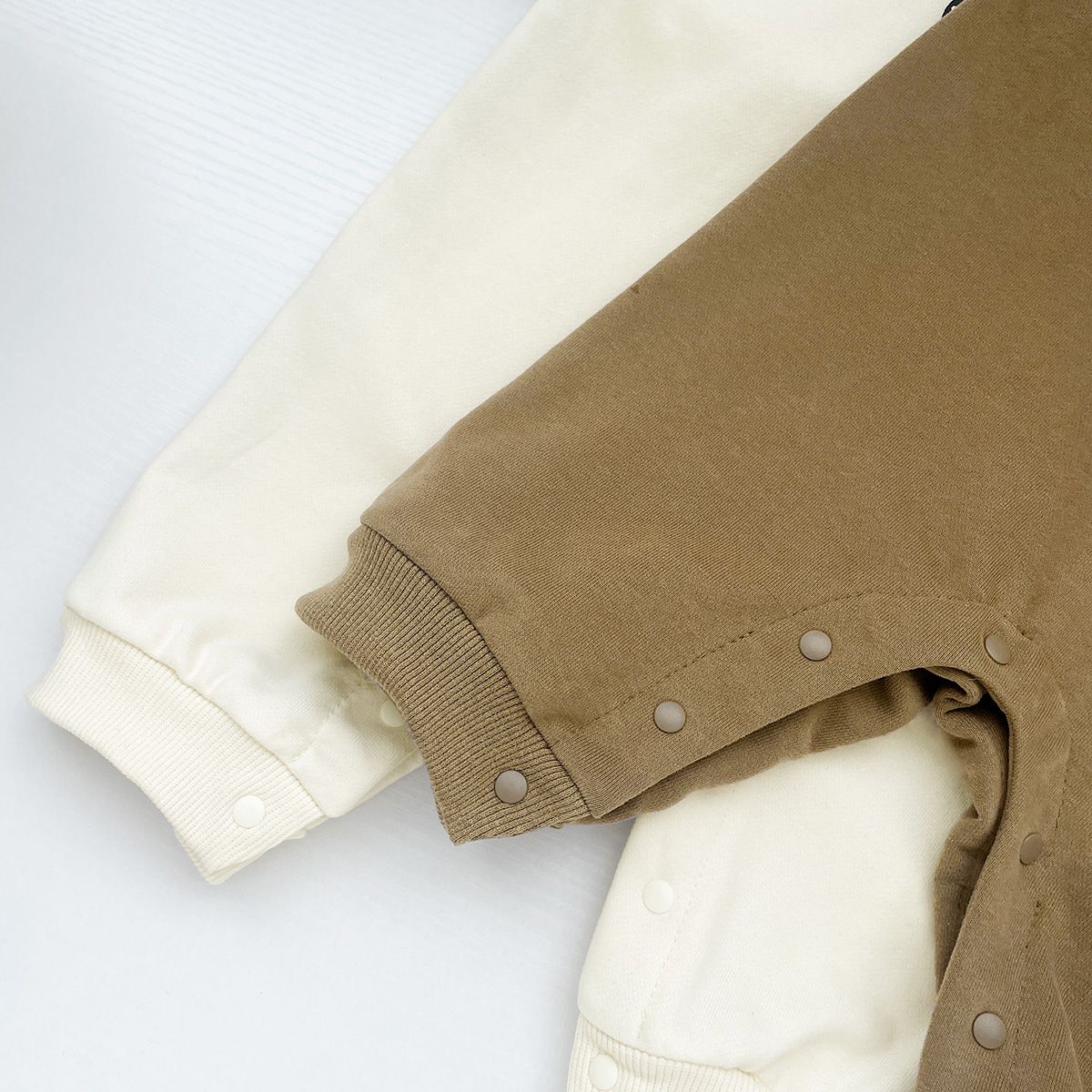 Autumn Baby Bodysuit Little Bear Pattern Dual Color Long Sleeve Warm Jumpsuit Baby Clothes Baby Boys Girls Romper 0-2 Years Old