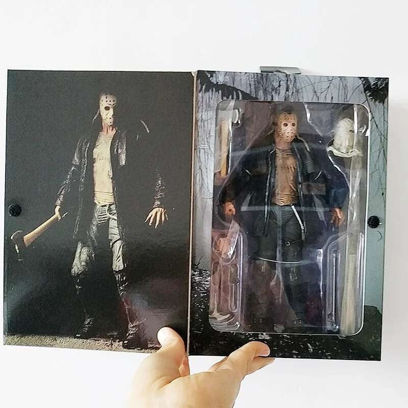 O 13º Brinquedo de Figuras NECA Sexta-Feira 13 Freddy Jason Voorhees Figura de Ação de Sangue Modelo Colecionável do Jason Presentes de Natal Halloween
