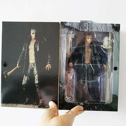 O 13º Brinquedo de Figuras NECA Sexta-Feira 13 Freddy Jason Voorhees Figura de Ação de Sangue Modelo Colecionável do Jason Presentes de Natal Halloween