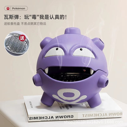Bandeja Espiral de Incenso Koffing, Anime Gastly, Queimador de Incenso Interno, Suporte Fofo, Boneco Grimer para Decoração de Mesa de Carro, Brinquedo a Gás